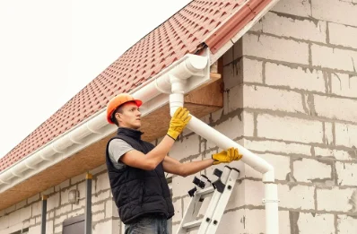 Pose et remplacement de gouttières au Gâvre